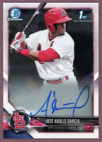 2018 BOWMAN CHROME JOSE ADOLIS GARCIA AUTO