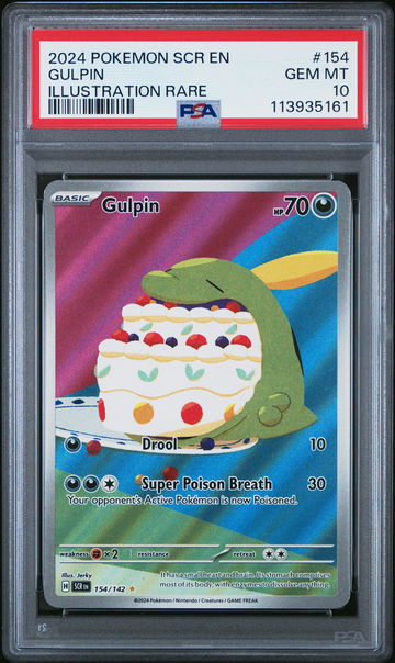 2024 Pokemon Stellar Crown Illustration Rare Gulpin #154 PSA 10