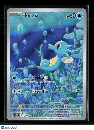 2024 Shrouded Fable Horsea Holo Secret Rare #67/64