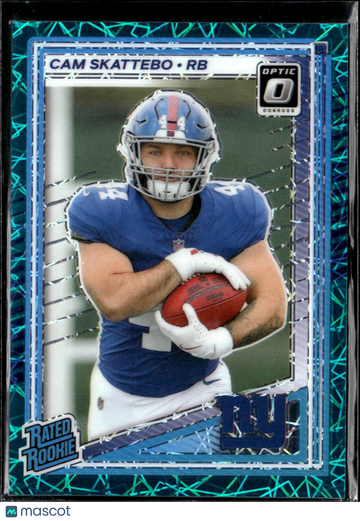Cam Skattebo 2025 Panini Donruss Optic Prizm Blue Velocity New York Giants