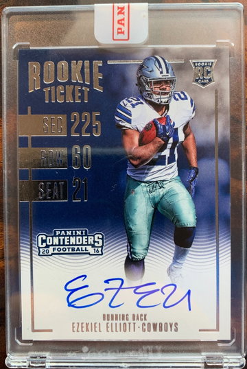 Ezekiel Elliott 2016 Contenders Rookie Ticket Auto 