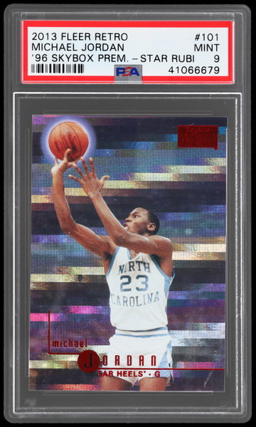 2013 Fleer Retro Michael Jordan '96 Skybox Premium Star Rubies PSA 9