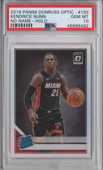 2019 Optic Kendrick Nunn Holo PSA 10