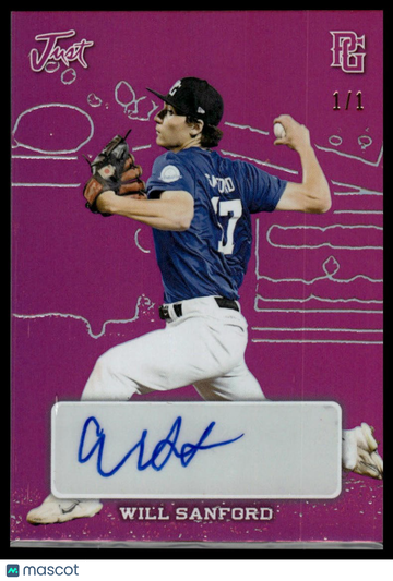 2023 Leaf Perfect Game National Showcase Will Sanford #GA-WS2 Just Autographs Pink 1/1 SN AU