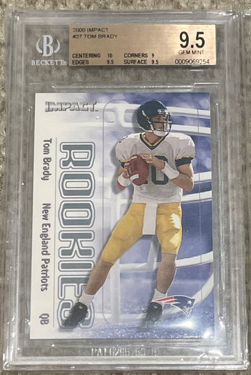 2000 Tom Brady Skybox Impact RC Rookie BGS 9.5 PSA 10