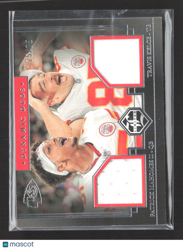 2024 Panini Limited Dynamic Duos Travis Kelce Patrick Mahomes II #DD-KC /75 Dual Memorabilia