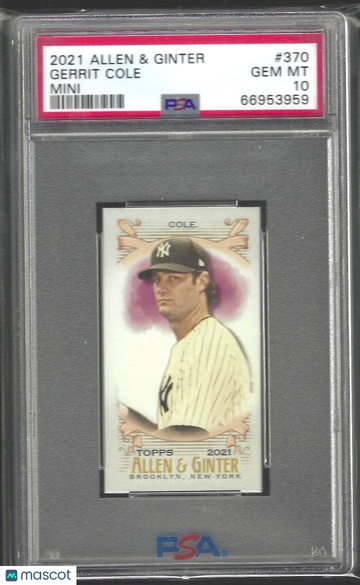 2021 Topps Allen & Ginter Gerrit Cole #370 Mini PSA 10
