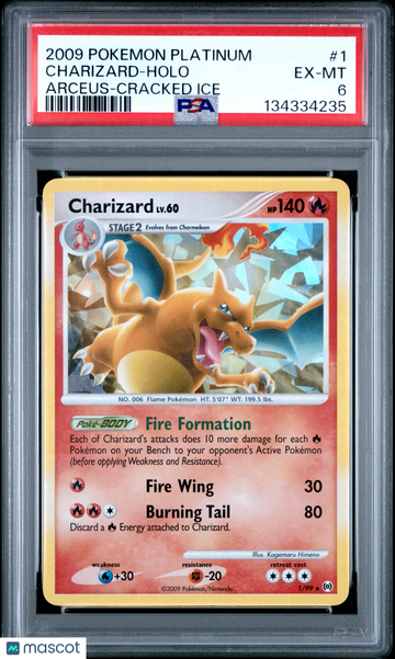 2009 Pokemon Platinum Arceus Charizard Holo Arceus-Cracked Ice PSA 6 #1