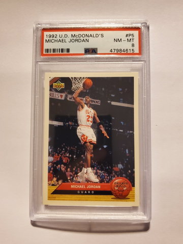 Michael Jordan 1992 Upper Deck McDonald's P5 PSA 8