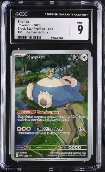 2023 Black Star Promos #SVP EN 051 Snorlax 151 Elite Trainer Box CGC 9
