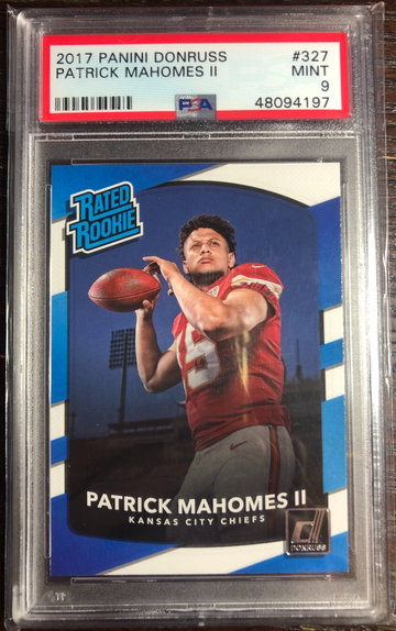 Patrick Mahomes 2017 Donruss Rookie PSA 9