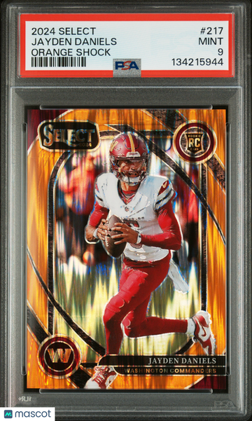 2024 Panini Select Jayden Daniels #217 Orange Shock PSA 9
