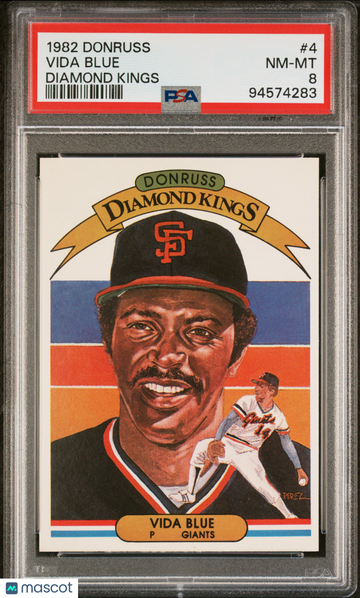 1982 Donruss Vida Blue #4 Diamond Kings PSA 8