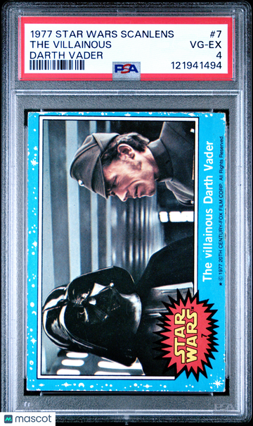 1977 Star Wars Scanlens The Villainous Darth Vader #7 PSA 4