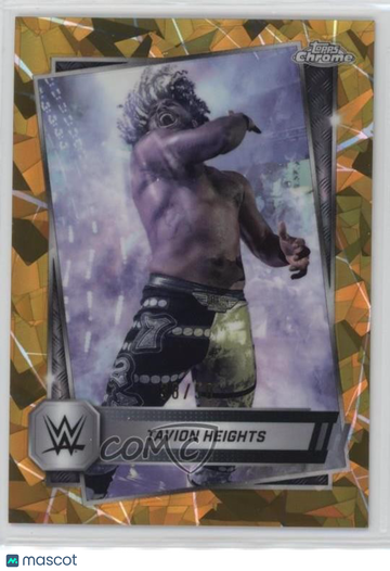 2025 Topps Chrome WWE Sapphire Edition - [Base] - Gold Tavion Heights #68 Gold 38/50