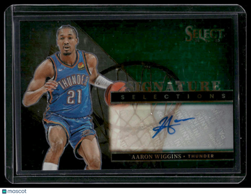 2025 Panini Select Signature Selections Aaron Wiggins #SS-WIG Green Stars /49 Panini Authentic