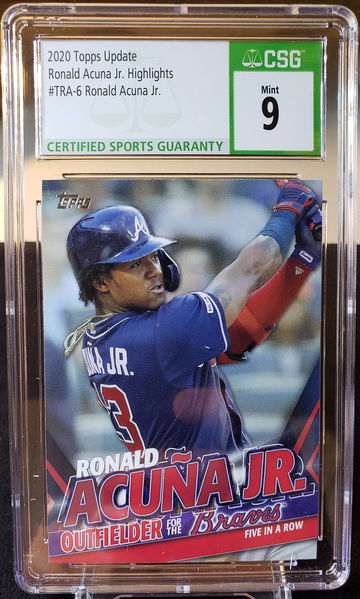 2020 Topps Update Ronald Acuna Jr Highlights #TRA-6 CSG Mint 9 Atlanta Braves