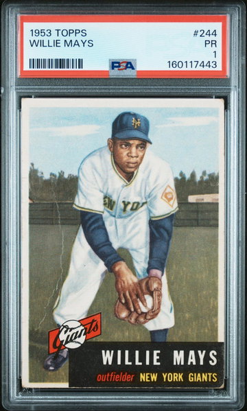 1953 Topps Willie Mays #244 PSA 1