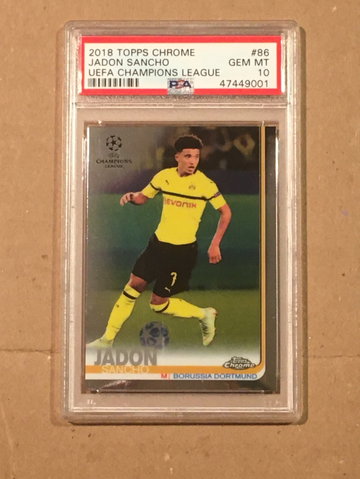 2018 Topps Chrome Jadon Sancho Rookie PSA 10
