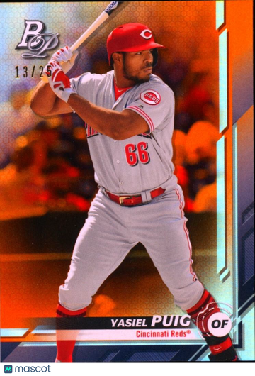 Yasiel Puig 2019 Bowman Platinum Orange Cincinnati Reds