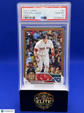 2023 Topps Triston Casas #92 Gold SN PSA 10