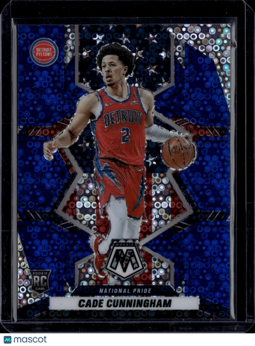 2022 Panini Prizm Mosaic Cade Cunningham #260 National Pride Blue Circles /85 RC