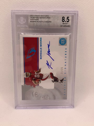 Rondale Moore 2021 Encased Football Rookie Scripted Signatures /35 Beckett 8.5