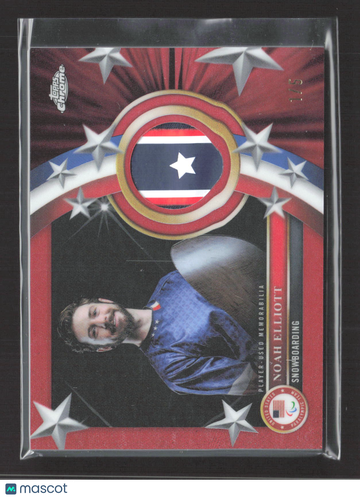 2026 Topps Chrome U.S. Olympic & Paralympic Team Hopefuls Noah Elliott #USM-NE /5 Player-Used Memorabilia