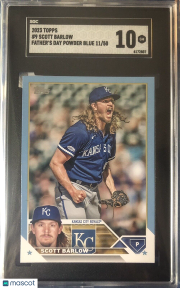 SCOTT BARLOW 2023 Topps Father's Day Powder Blue Parallel 11/50 SGC 10 KC Royals