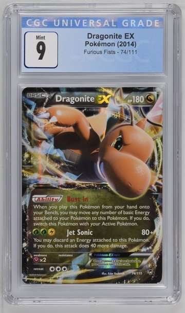 2014 Furious Fists #74/111 Dragonite EX CGC 9