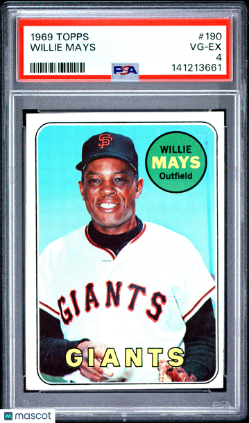 1969 Topps Willie Mays #190 PSA 4