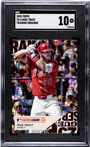 2025 Topps #TG-8 Mike Trout Training Grounds SGC 10