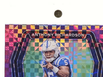 2023 Prizm RPA Rookie Patch Purple Power Trading Card Anthony Richardson Autograph Indianapolis Colts
