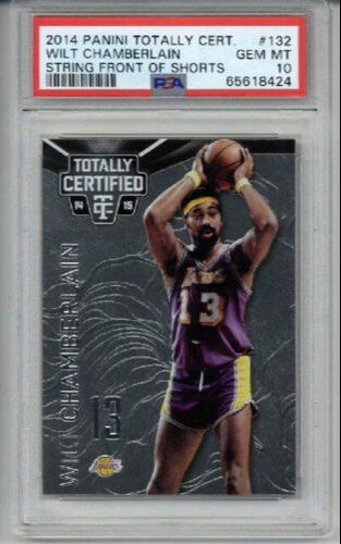 2014 PANINI TOTALLY CERTIFIED STRING SHORTS #132 WILT CHAMBERLAIN PSA 10