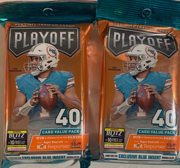 2 x 2021 NFL Panini Playoff Fat Packs Sealed