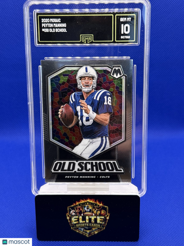 2020 Panini Mosaic Peyton Manning #OS1 Old School GMA 10
