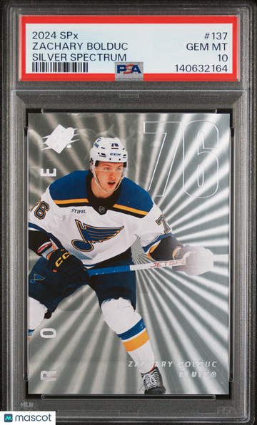 2024-25 SPX Zachary Bolduc #137 Silver Spectrum /25 Rookie PSA 10