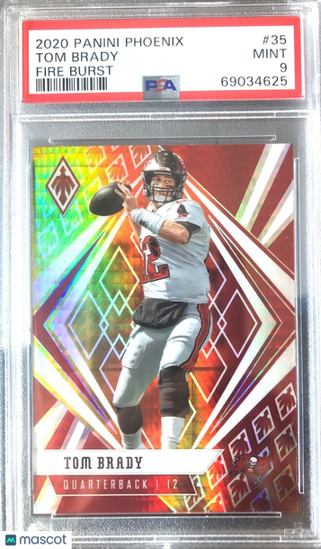 2020 Panini Phoenix #35 TOM BRADY FIRE BURST Parallel TB Buccaneers PSA 9 MINT