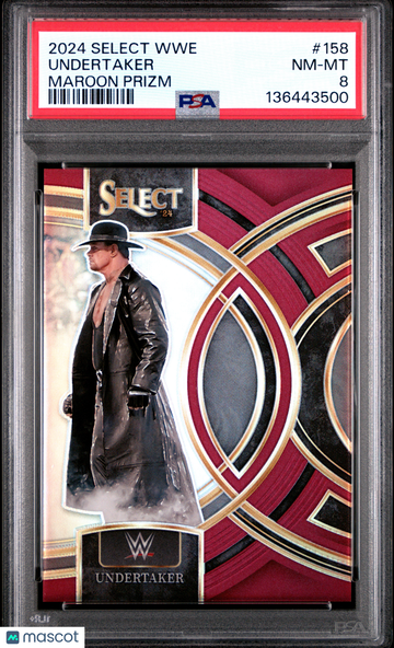 2024 Panini Select WWE Undertaker #158 Maroon Prizm 075/149 PSA 8