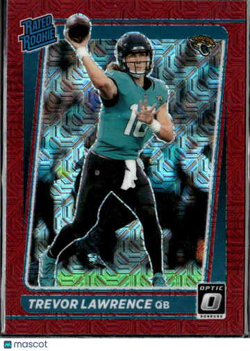 2021 Panini Donruss Optic Prizm Trevor Lawrence #201 Red Mojo