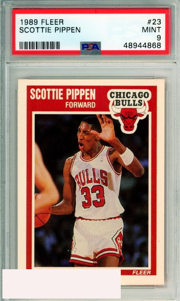 1989 FLEER SCOTTIE PIPPEN #23 CHICAGO BULLS HOF PSA MINT 9