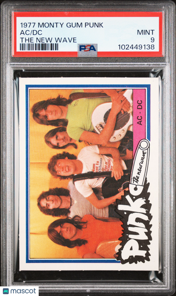 1977 Monty Gum Punk The New Wave AC/DC ACDC PSA 9
