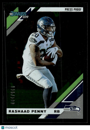 2019 Donruss Rashaad Penny #247 Press Proof Silver SN