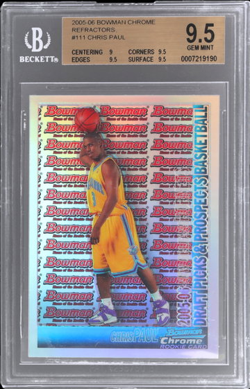 2005 Bowman Chrome Chris Paul Refractor BGS 9.5 RC