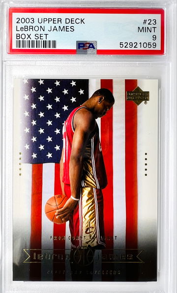 ⭐️ 2003 LEBRON JAMES UPPER DECK JERSEY #23 PSA 9 RC🔥📈 
