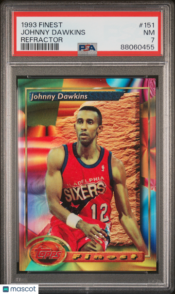1993 Finest Johnny Dawkins #151 Refractor PSA 7