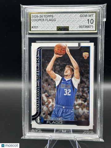 2025 Topps Flagship Cooper Flagg #201 RC AGS 10