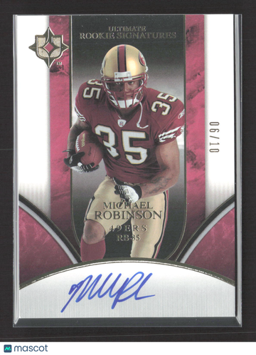 2006 Upper Deck Ultimate Collection Ultimate Rookie Signatures Michael Robinson #229 /10