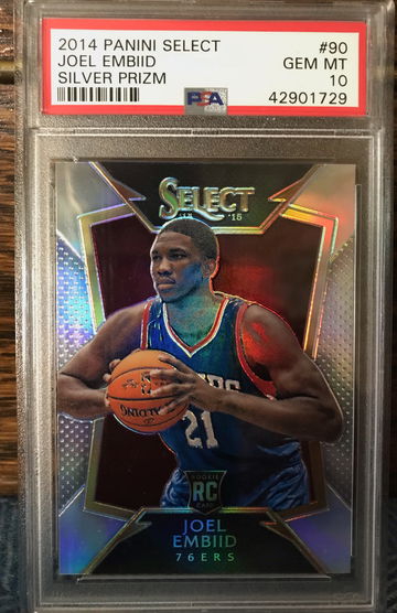 Joel Embiid 2014 Select Silver Prizm RC PSA 10