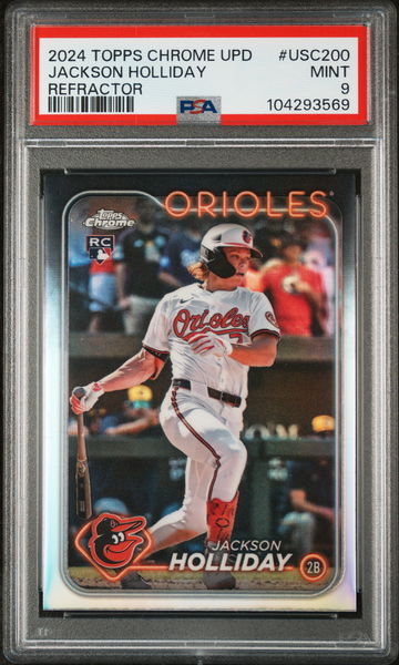2024 Topps Chrome Update Refractor Jackson Holliday #USC200 PSA 9